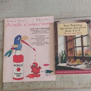 Lot of 2 Art Books - Your Painting Questions From A to Z & Acrylic Conversions